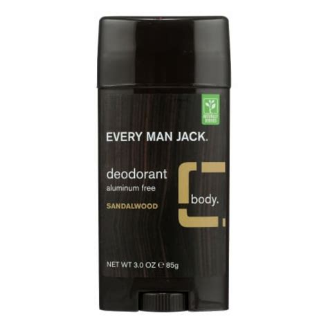 man jack sandalwood body deodorant aluminum   oz  pack