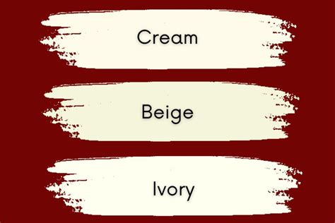 Cream Vs Beige Vs Ivory How Do These Colors Compare