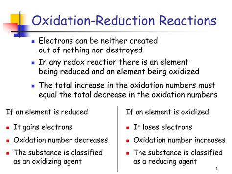 PPT Oxidation Reduction Reactions PowerPoint Presentation Free