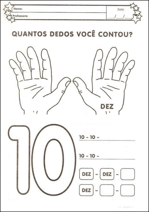 Atividade Numero 10 Maternal - 30 Atividades com o Número 10 para Imprimir - Educação Infantil e ...