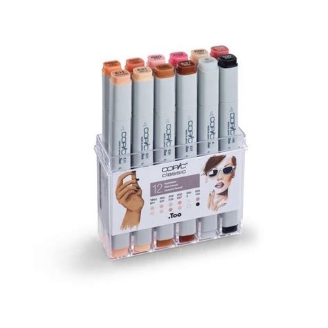 Copic Marker 12 Piece Set Skin Tones Helping Hands Craft