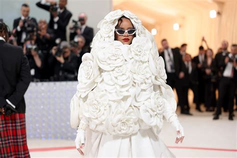 Rihanna Finally Arrived At The Met Gala Looking Like A Literal Cloud