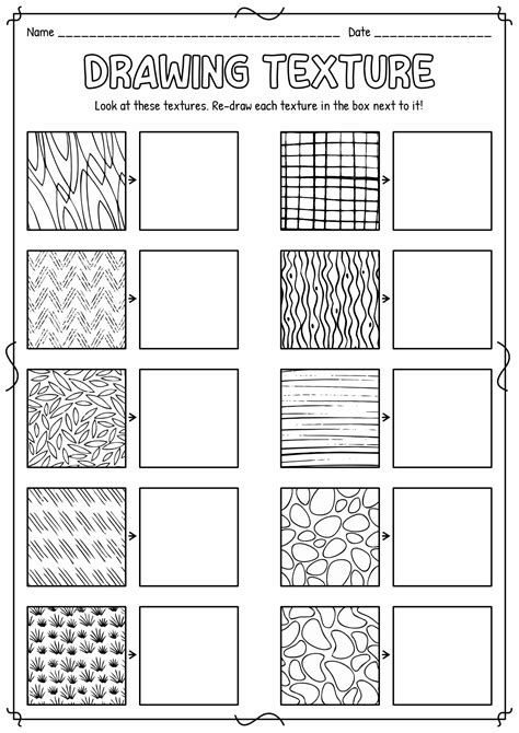 11 Art Texture Worksheet Free PDF At Worksheeto