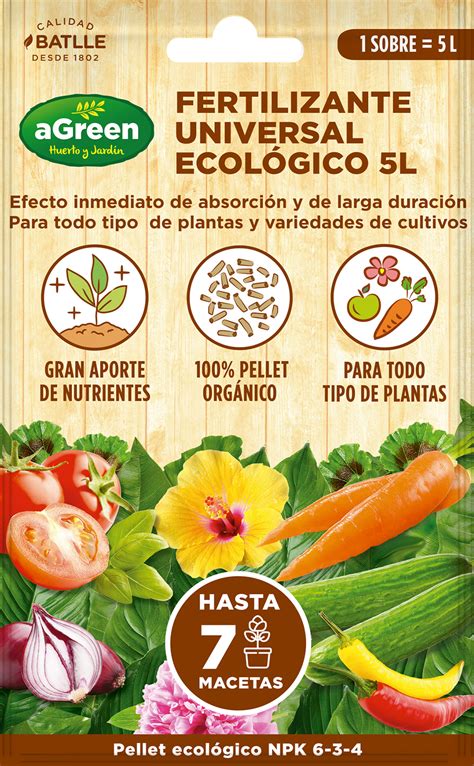 Fertilizante Universal Pellet Ecol Gico Agreen Huerto Y Jard N