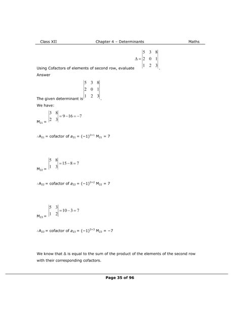 Ncert Class 12 Maths Chapter 4 Exercise 4 4 Solutions Determinants