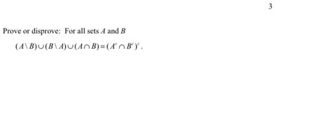 Solved Prove Or Disprove For All Sets A And B Chegg