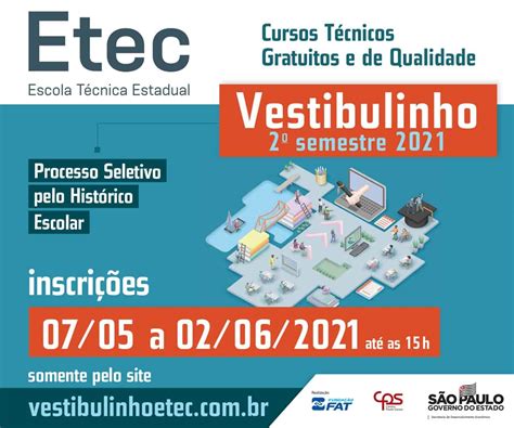 Vestibulinho Da Etec Encerra Inscri Es Nessa Semana Confira Os Cursos