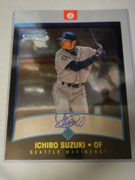 イチロー 直筆サインカード 大判 8x10 Jumbo Card 2001 Bowman Chrome Rookie Rc Ichiro