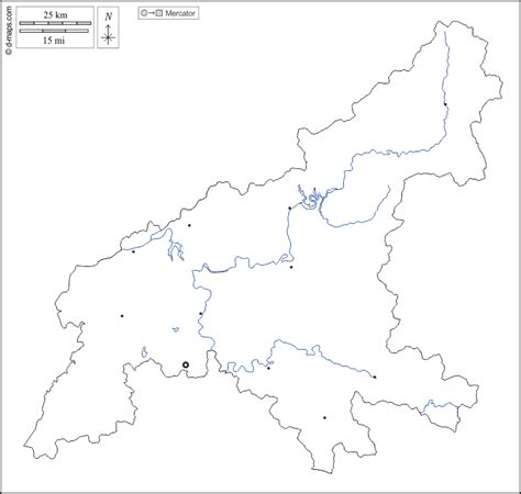 平安南道 免费地图 免费的空白地图 免费的轮廓地图 免费基地地图 大纲 水文学 主要城市 白