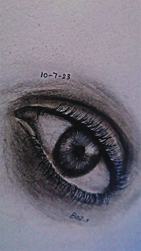 Doe Eye Pen Drawing By Baziee On Deviantart
