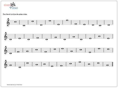 Identificar Notas En Clave De Sol Miramisol Piano