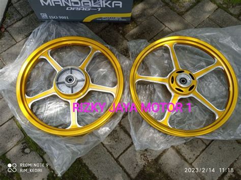 VELG MANDALIKA TROMOL BESAR YAMAHA JUPITER MODEL ENKEI WARNA GOLD