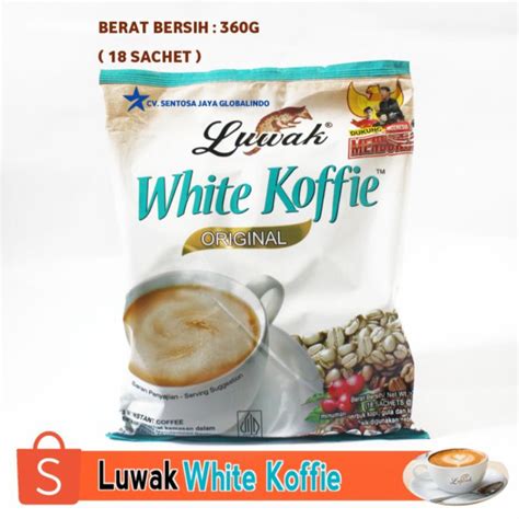 Jual Luwak White Koffie Original Less Sugar 1820gr 1 Bungkus Isi 18