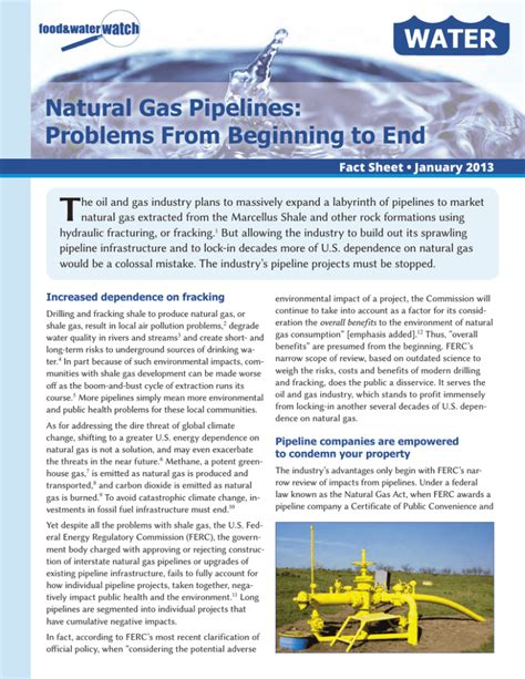 Natural Gas Pipelines Problems From Beginning To End