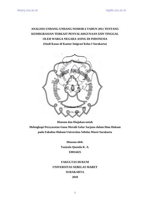 PDF ANALISIS UNDANG UNDANG NOMOR 6 TAHUN 2011 Penyalahgunaan Izin