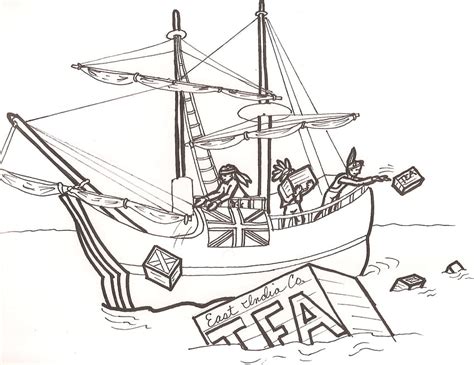 Boston Tea Party Drawing | Hot Sex Picture