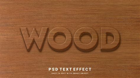 Premium PSD Wood Text Effect