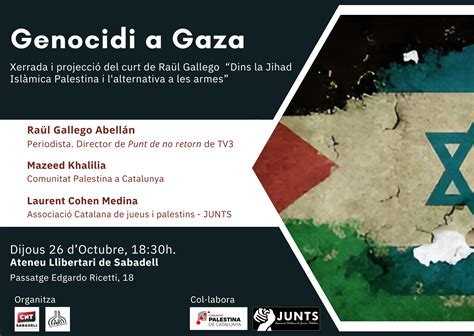 Xerrada Debat Sobre Lactualitat A Gaza I El Futur De Palestina I