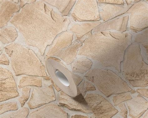 A S Création Wallpaper Stone Beige Cream 389329