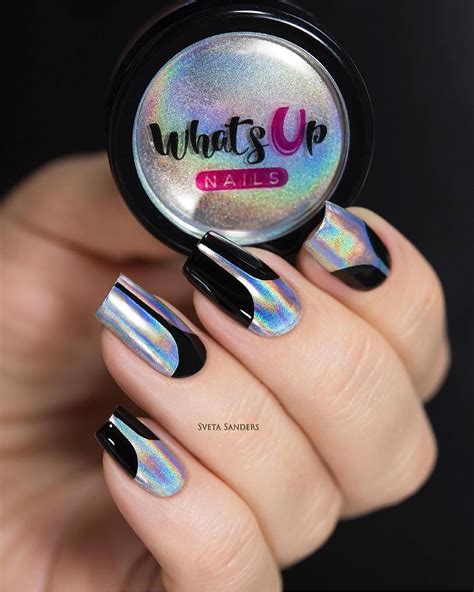 Adorable Holo Nails By Svetasanders Using Whats Up Nails Holographic Powder From Our Store