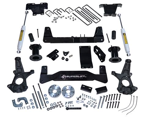 Superlift 6 5 Lift Kit With Superide Rear Shocks For 2014 2017 Chevrolet Silverado And Gmc