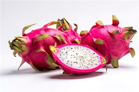 Fruta De Drag N Madura Pitaya O Pitahaya Sobre Fondo Blanco Fruta