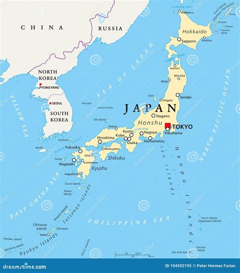 Japan Map New Political Detailed Map Separate Individual Regions