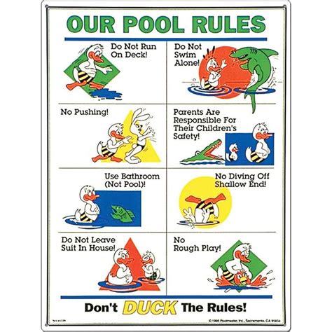 A Sign That Says Our Pool Rules Dont Duck The Rules