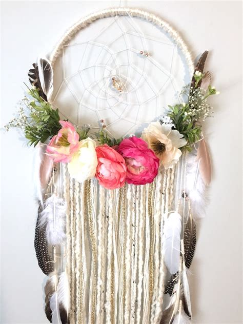 Dreamcatcher Boho Dreamcatcher Flower Dreamcatcher Modern Etsy