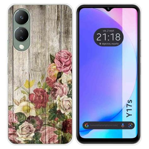 Funda Silicona Para Vivo Y17s Diseño Madera 08 Dibujos con Ofertas en