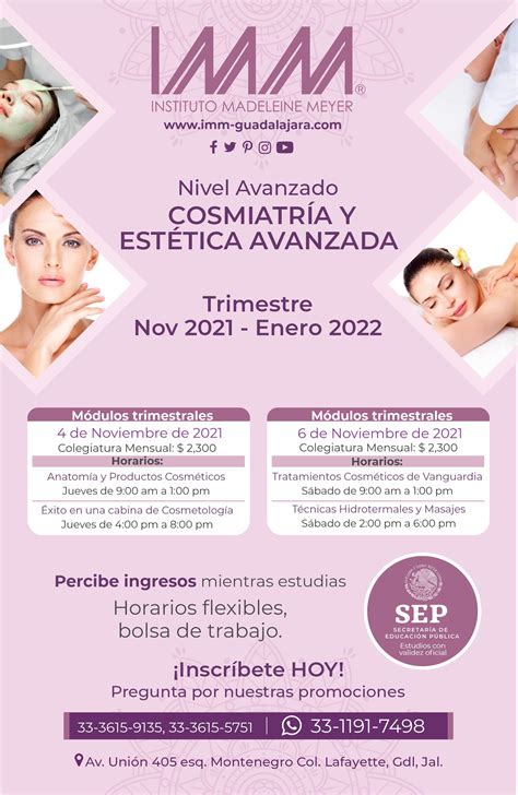 Imm Flyer Cursos Noviembre 2021 Cosmiatria Instituto Madeleine Meyer