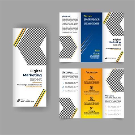 portada del informe anual del folleto tríptico de marketing digital