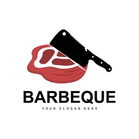 Meat Logo, Smoked Beef Vector, BBQ Grill Baberque Logo Design And ...