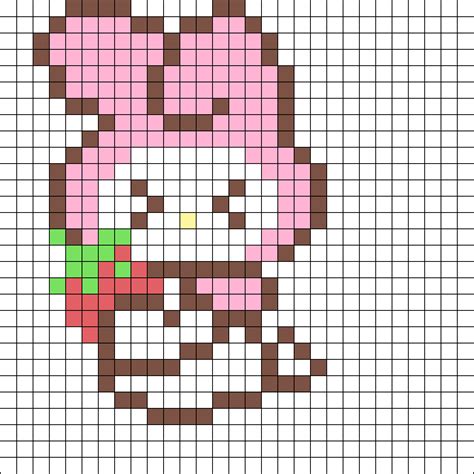 My Melody Sanrio Perler Bead Pattern Bead Sprites Off