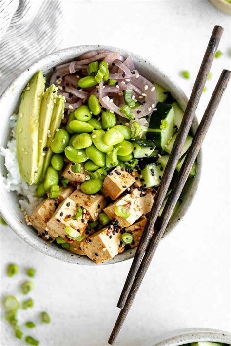 Vegan Tofu Poke Bowl Eat With Clarity