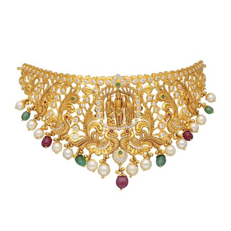 Buy Kt Gold Precious Pachi Ramparivar Choker Vg Online From