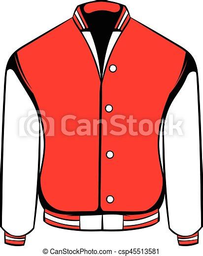 Sport Jacket Icon Icon Cartoon Sport Or Varsity Red Jacket Icon In