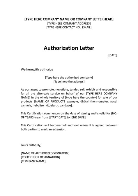 Child Care Authorization Letter Template Examples Letter Template