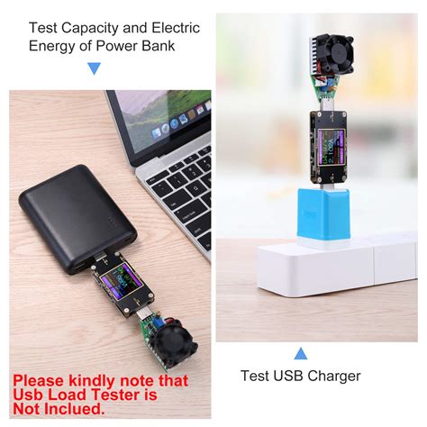 USB C Power Meter Tester Eversame USB Voltmeter Ammeter Load Tester