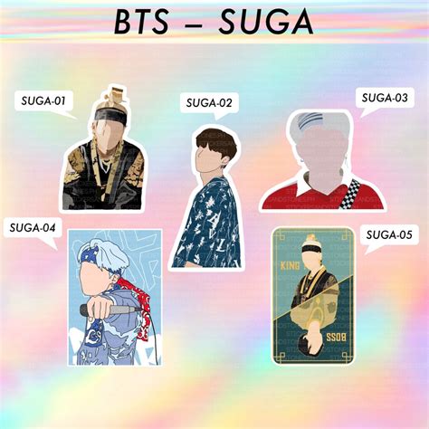 BTS SUGA AGUST D Stickers Daechwita Dynamite Mic Drop Not Today