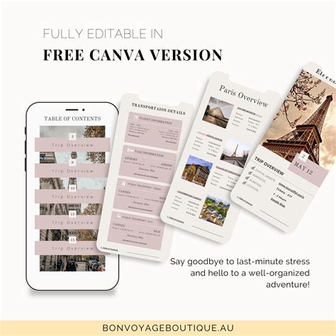 Travel Itinerary Template for Travel Agents Mobile Travel Itinerary