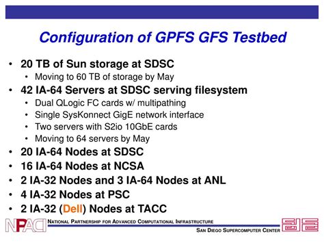 PPT SAN HPSS Sam QFS And GPFS Technology In Use At SDSC PowerPoint