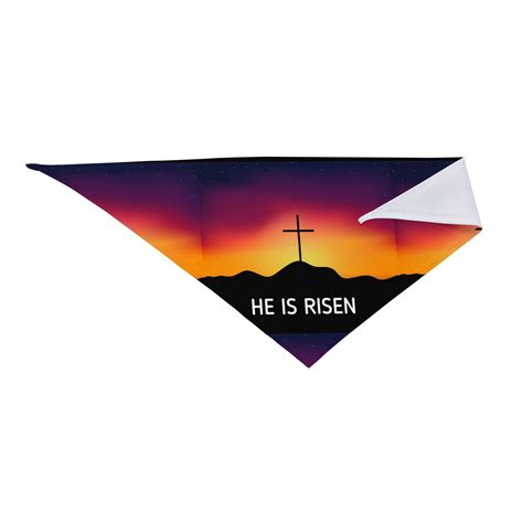 He Is Risen Happy Easter Day Dog Bandanas Cat Bandana Triangle Pet