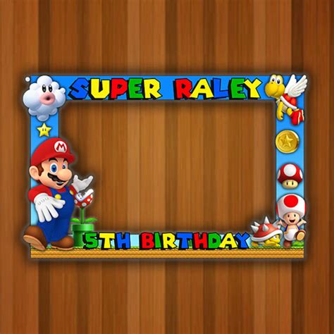 Super Mario Photo Booth Frame Super Mario Photo Frame Mario Etsy