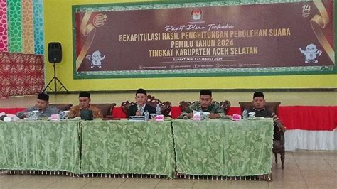 Kip Aceh Selatan Mulai Laksanakan Rapat Pleno Rekapitulasi Hasil