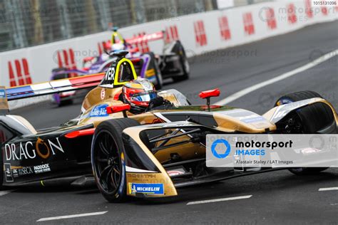 Jean Eric Vergne Fra Techeetah Renault Z E Leads Sam Bird Gbr