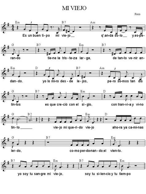 Partitura De Mi Viejo Sheet Music Jazz Piano Music Songs