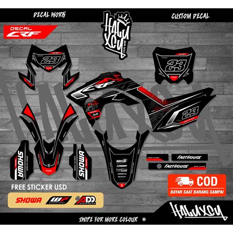 Jual Decal Crf L Full Body Bebas Custom Desain Simpel Keren Decal