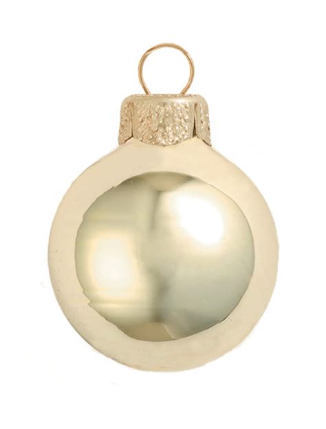 Northlight 2ct Shiny Glass Ball Christmas Ornament Set 6 Champagne Gold