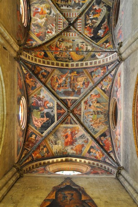 Duomo Di Arezzo Frescoes Line The Vaulted Ceiling Of The N Deborah